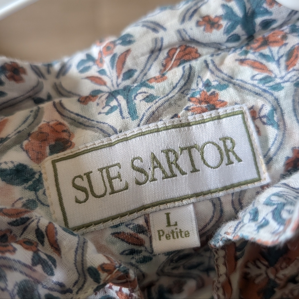 Sue Sartor Flounce Midi Dress Large Petite - Picture 4 of 8